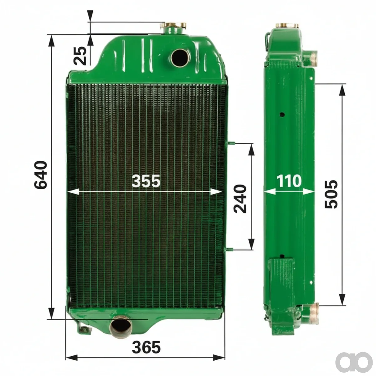 Prillinger - 00129221 - Kuehler Anstelle Von John Deere