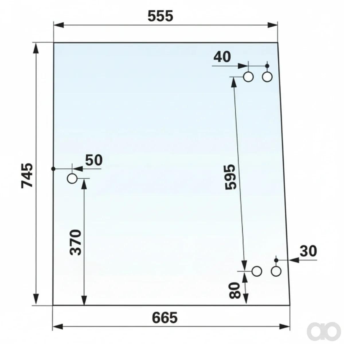 Prillinger - 00154580 - Seitenscheibe rechts und Stangen