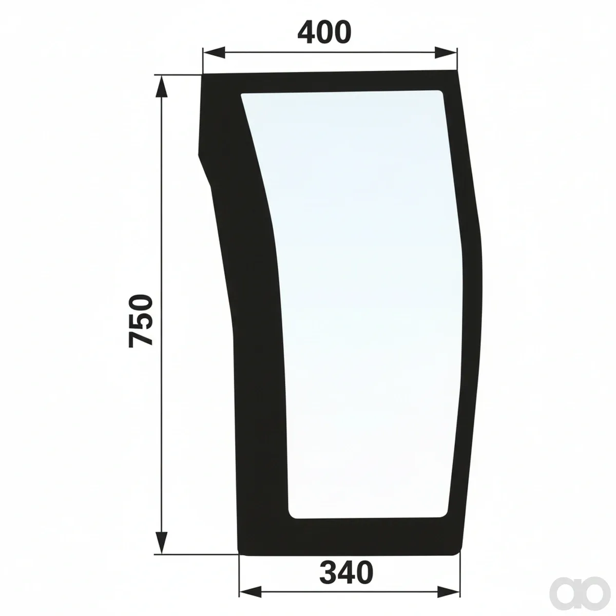 Prillinger - 00154729 - Frontscheibe Stangen unten Farbe – Links