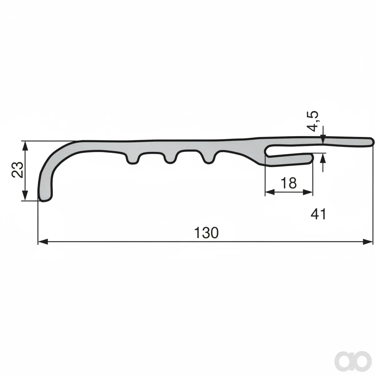 Prillinger - 00157010 - Kotfluegelprofil Universal 130