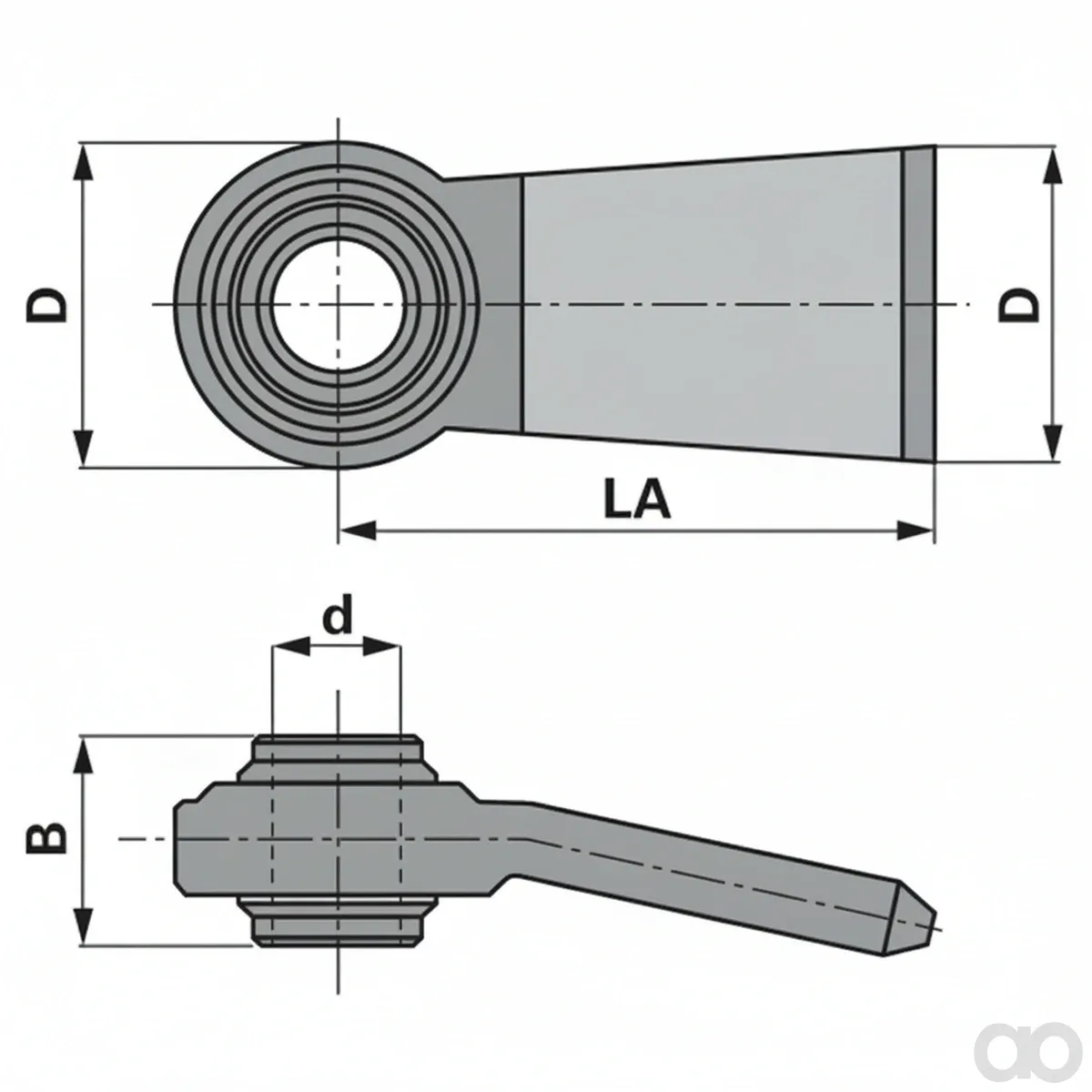 Prillinger - 00161351 - Anschweissende gebogen 28,4 mm