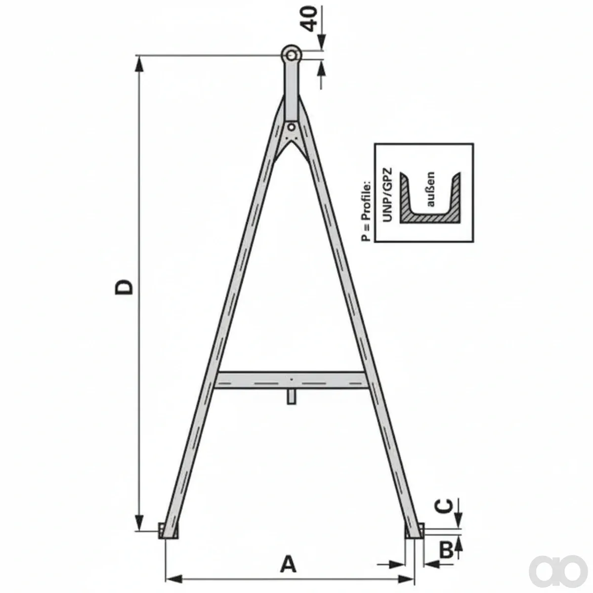 Prillinger - 00181912 - Zuggabel 1800x980 Mm