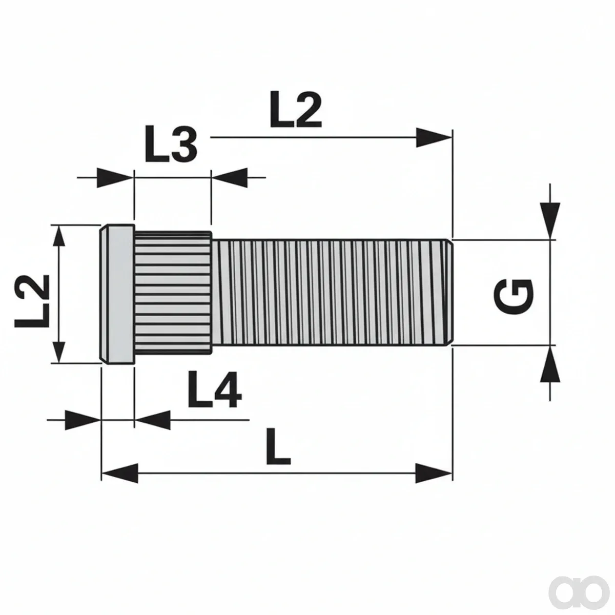 Prillinger - 00183356 - Radbolzen M20x1,5 60 Mm