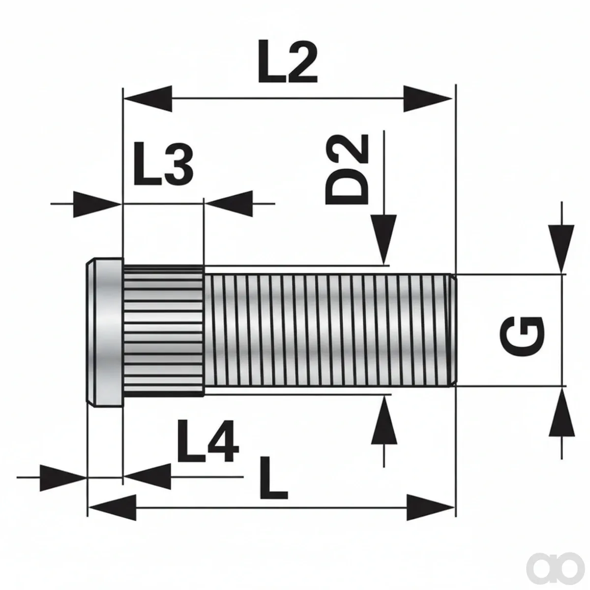 Prillinger - 00183358 - Radbolzen M20x1,5 76 Mm