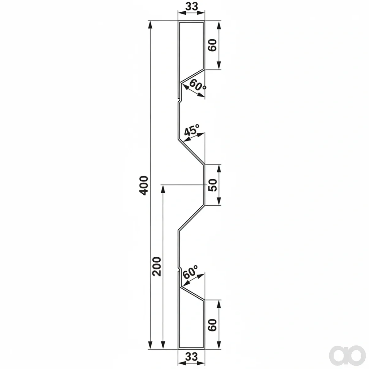 Prillinger - 00185011 - Stahlbordwand 400X2,0 Mm Meter