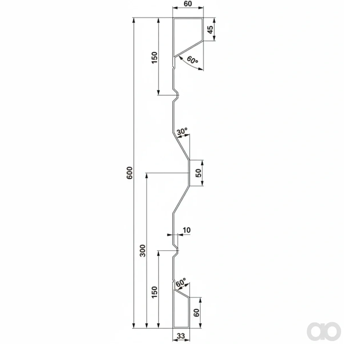 Prillinger - 00185054 - Stahlbordwand 600X2,5X6000 Mm