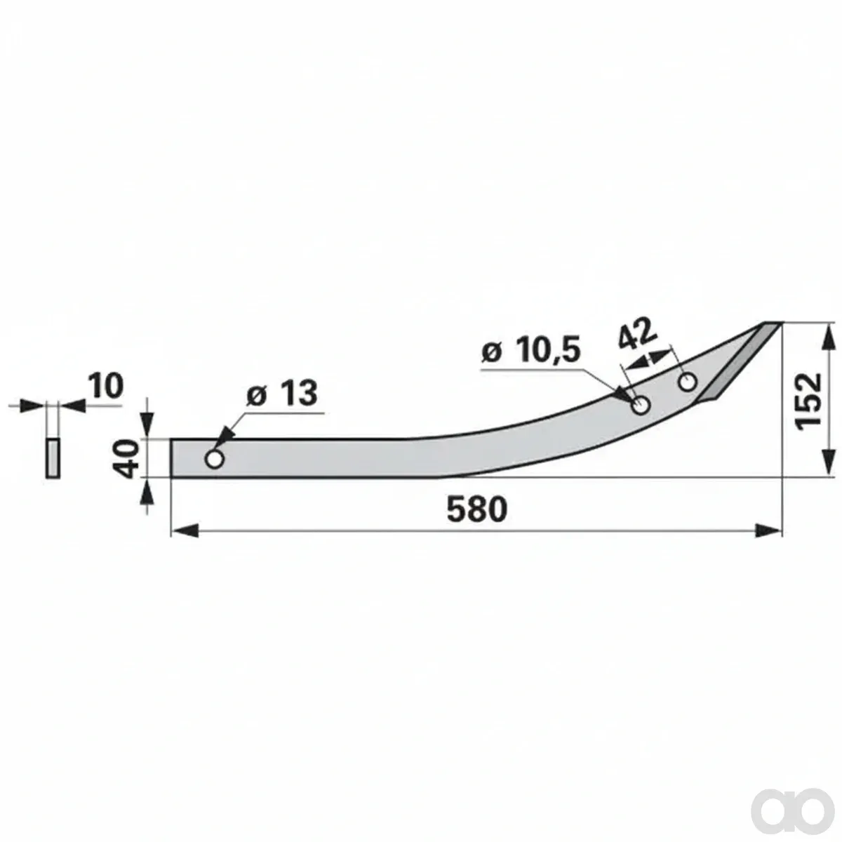 Prillinger - 00190305 - Greiferzinke 580 Mm
