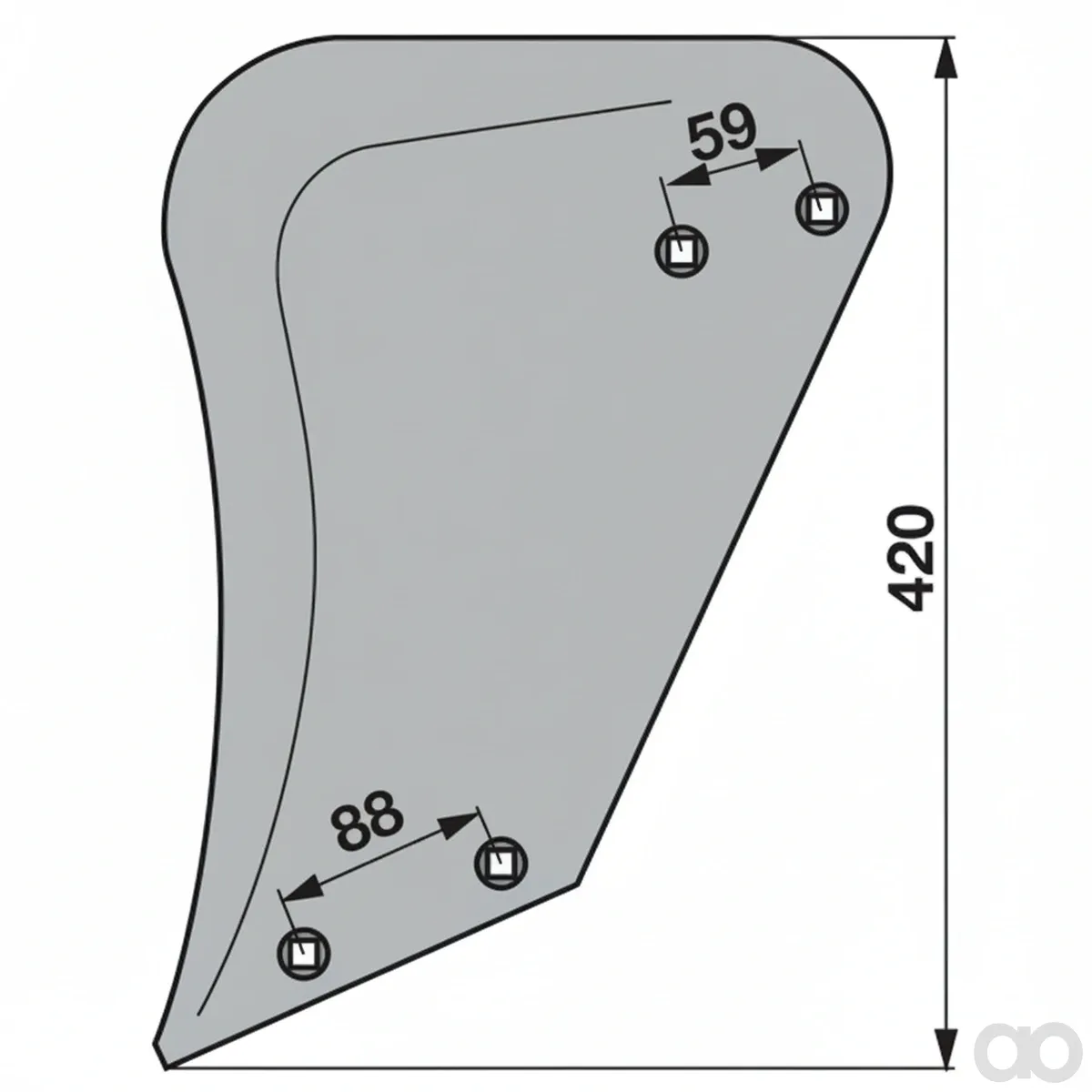 Prillinger - 00218153 - Vorschaalermollblech Stangen Anstelle