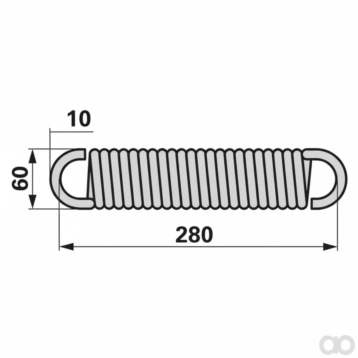 Prillinger - 00230530 - Eggenklappfeder Ad60Xs10Xl280