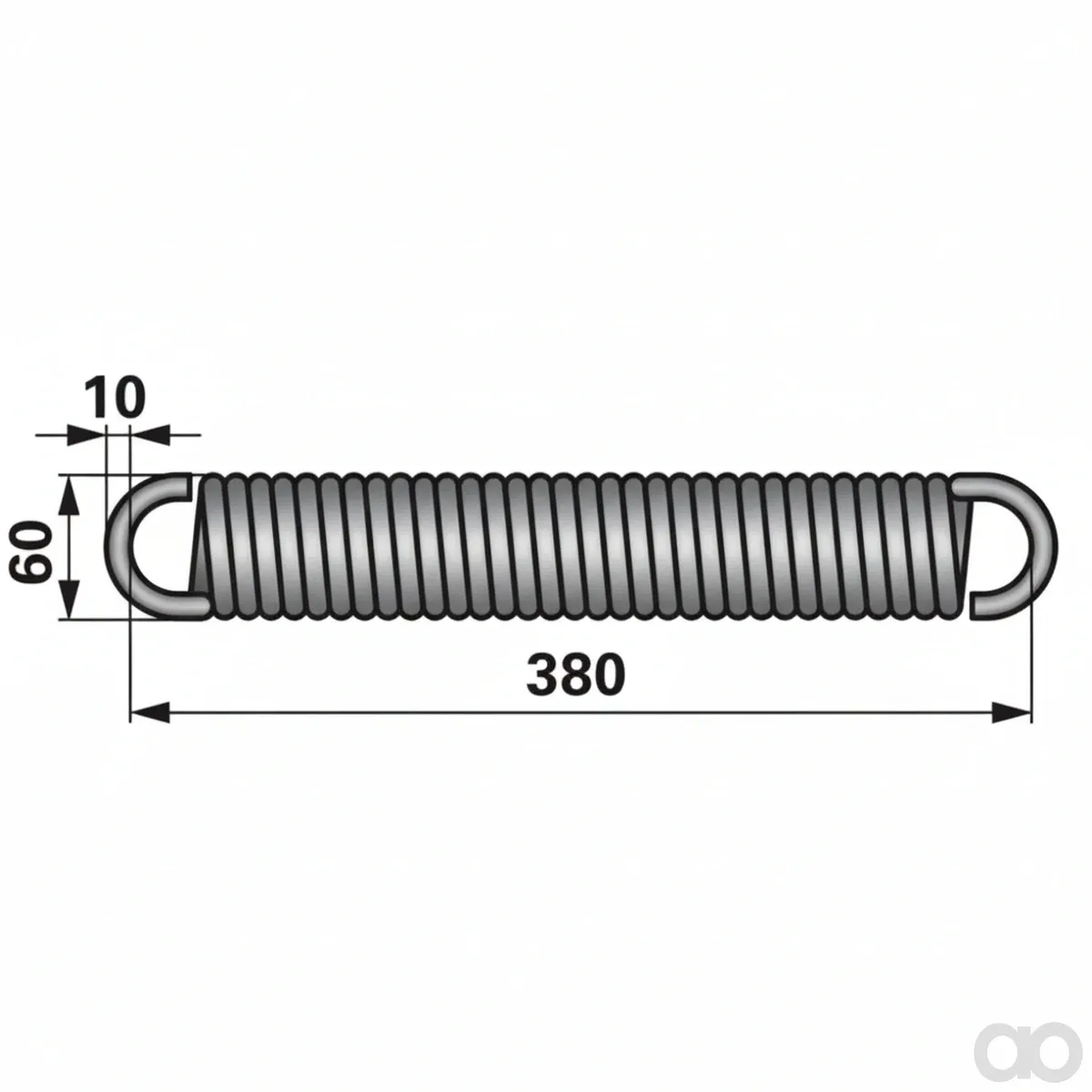 Prillinger - 00230531 - Eggenklappfeder Ad60Xs10Xl380