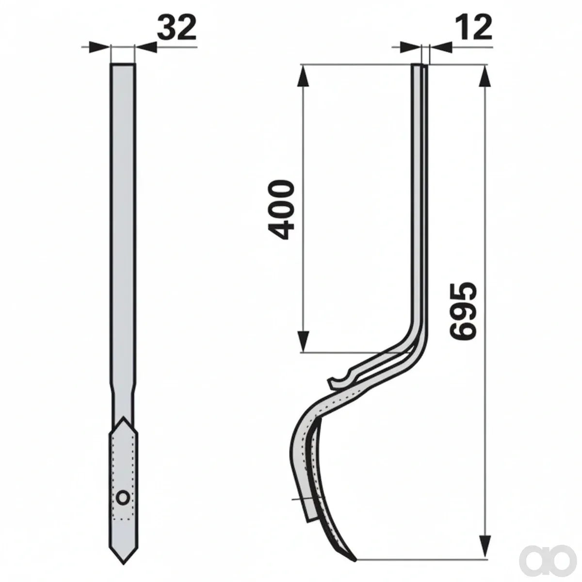 Prillinger - 00230870 - Spurlockererzinke 32X12X630