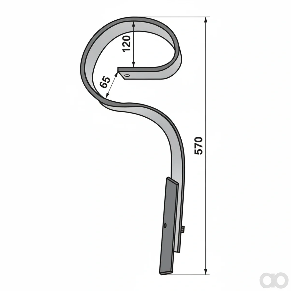 Prillinger - 00231022 - Garezinke Komplett 45X10X570 Einba