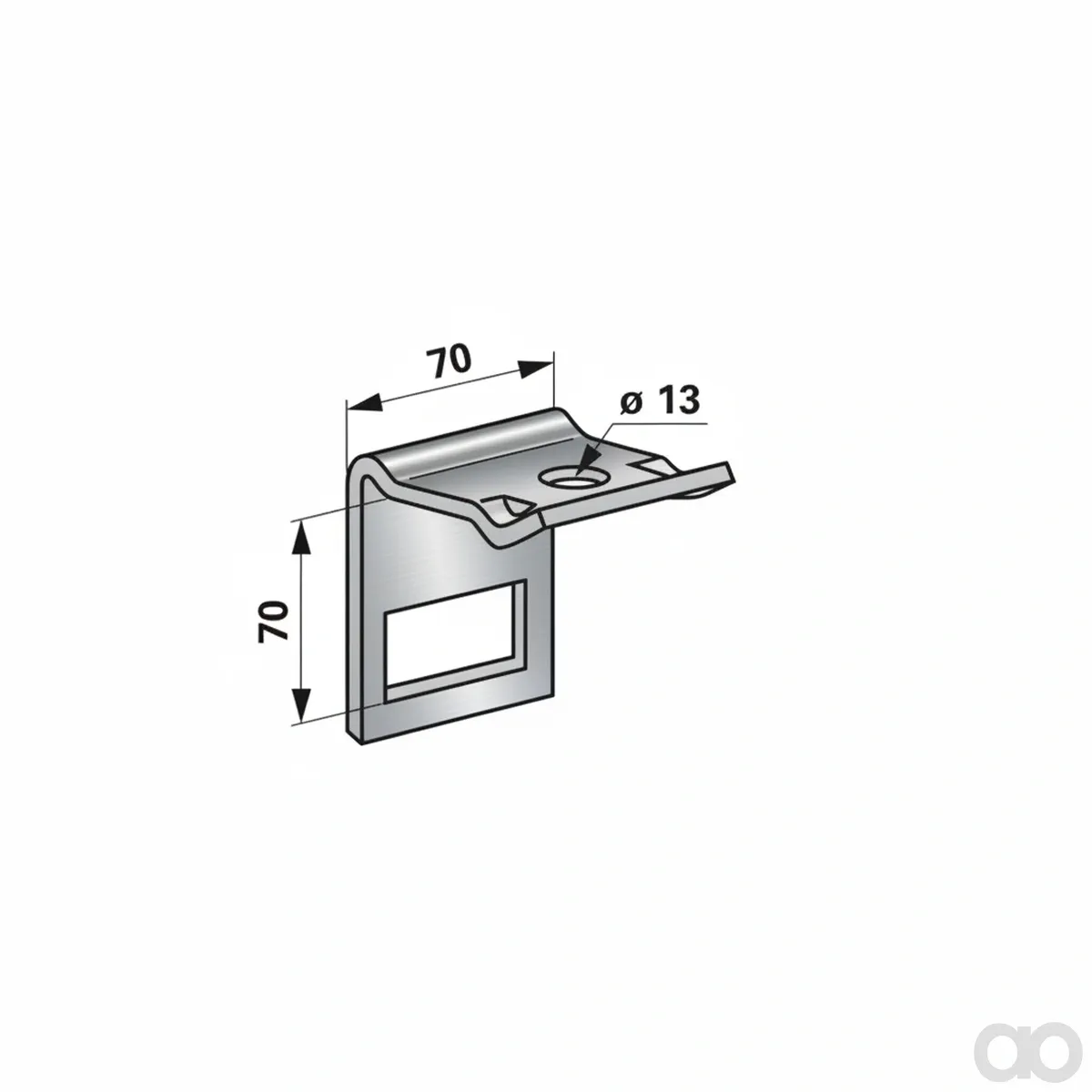 Prillinger - 00231069 - Zinkenhalter Fuer Rahmen 50X50