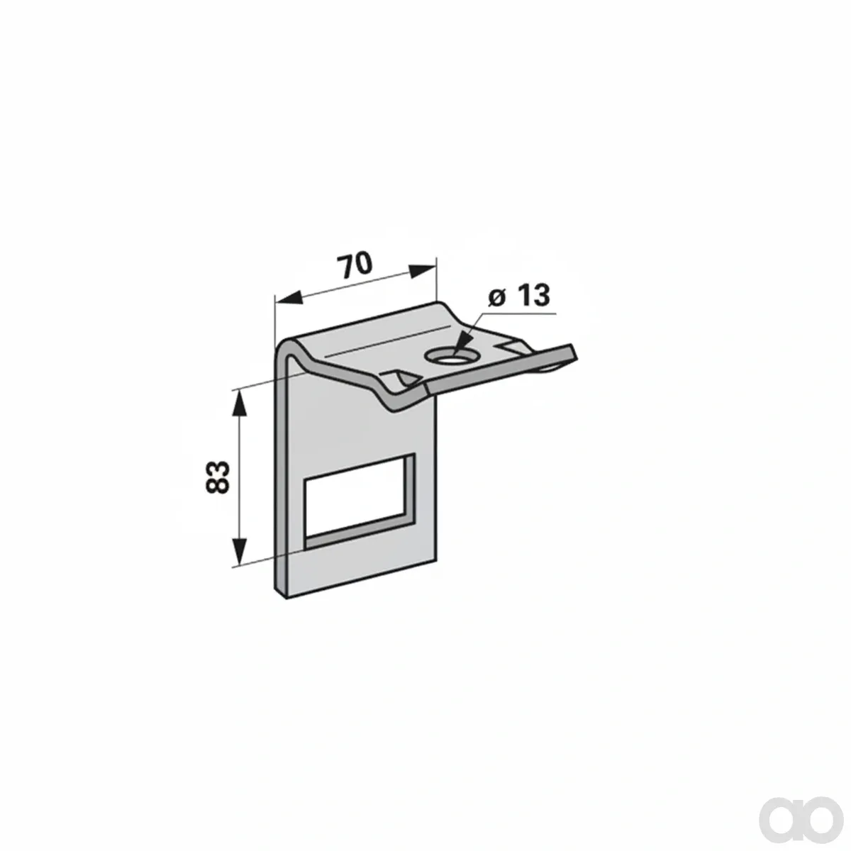 Prillinger - 00231071 - Zinkenhalter Fuer Rahmen 60X60