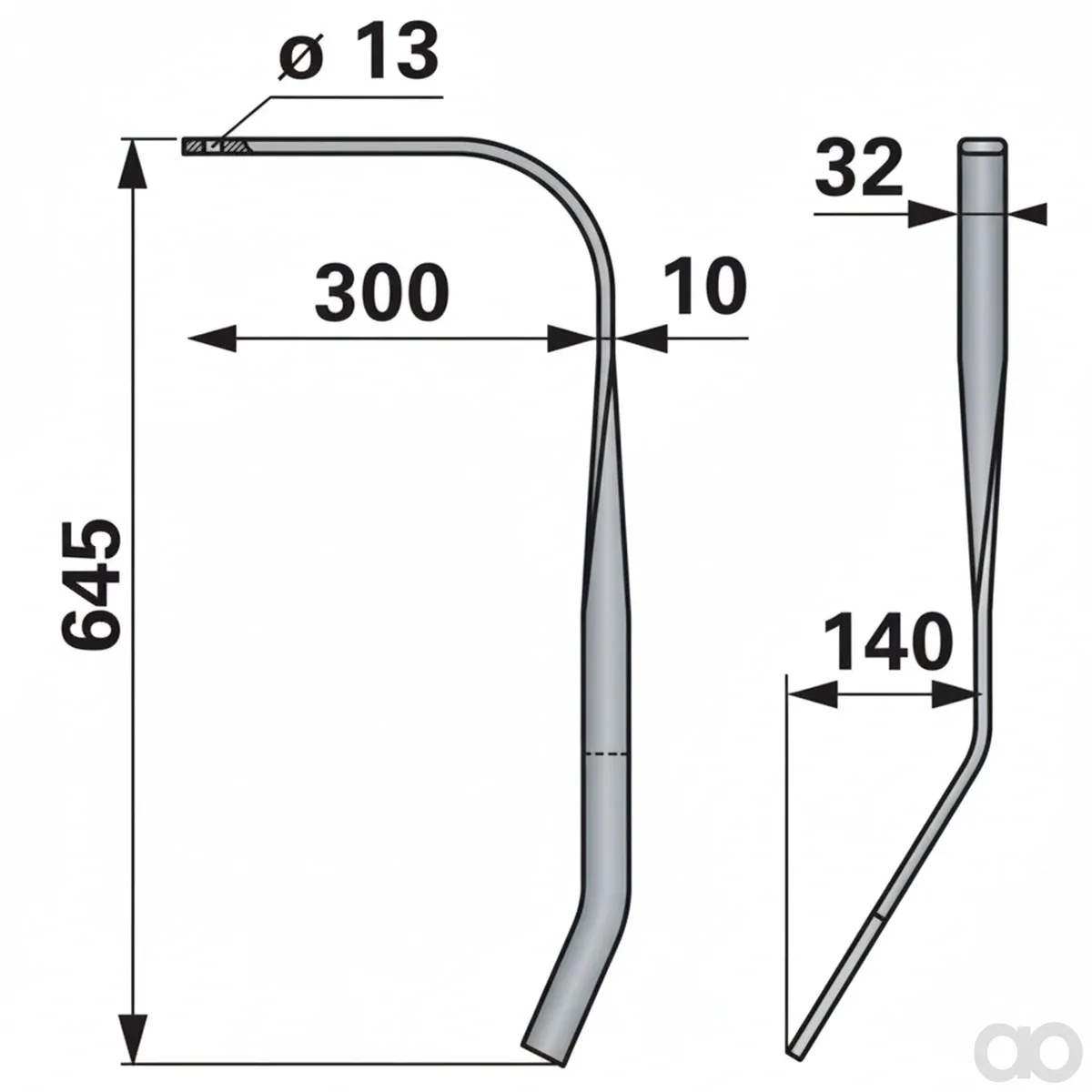 Prillinger - 00232540 - Nivellatorzinke Stangen Anstelle