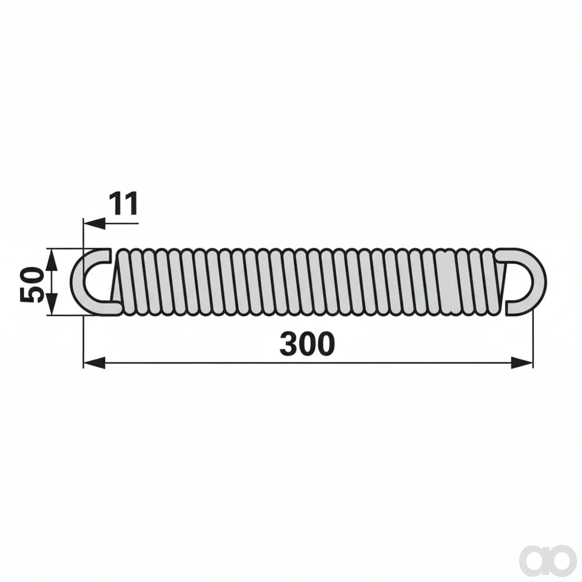 Prillinger - 00232752 - Zugfeder AD50XS11XL300
