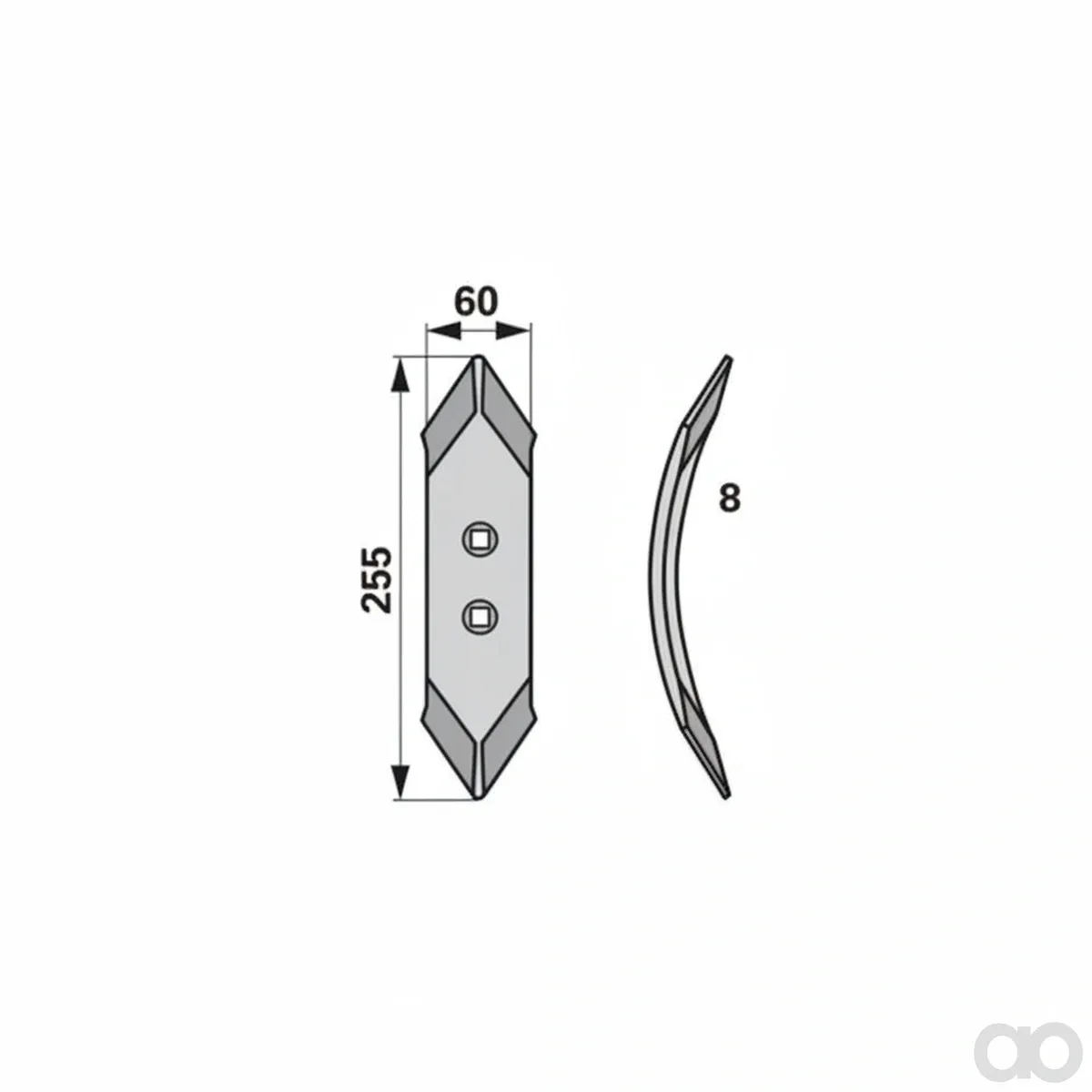 Prillinger - 00240013 - Grubberschare Arbeitsbreite 60