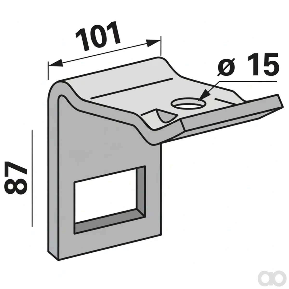 Prillinger - 00240335 - Zinkenhalter Fuer Rahmen 80X80