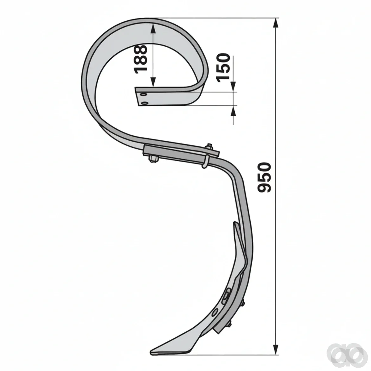 Prillinger - 00240410 - Blattfederzinke Komplett Einbau