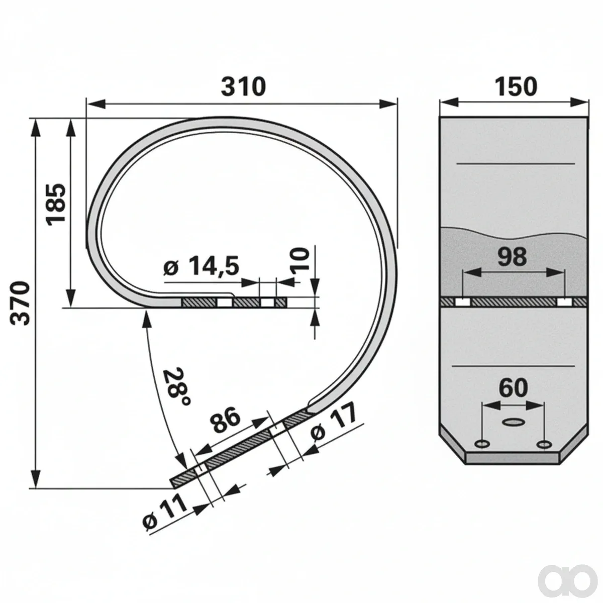 Prillinger - 00240421 - Oberfeder 150X10