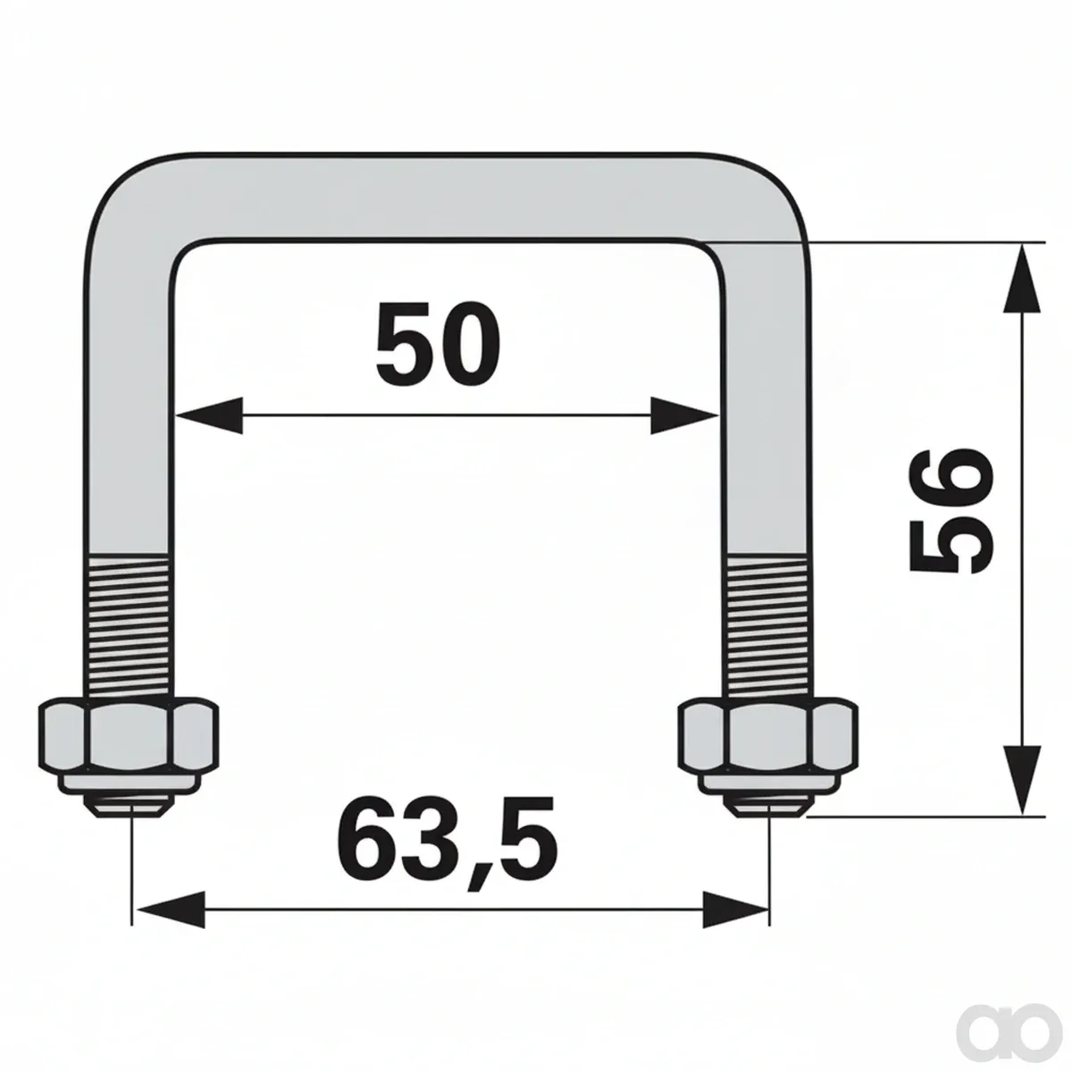 Prillinger - 00240567 - Buegelschraube 68x62 M12 System Goliath
