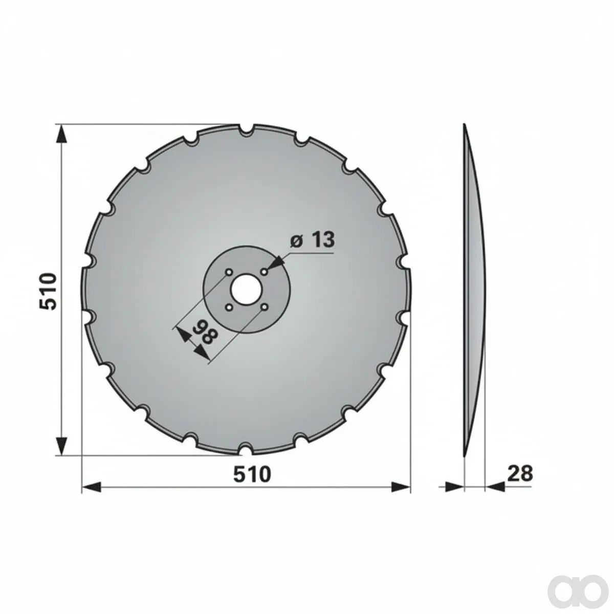 Prillinger - 00240624 - Eggenscheibe Gezahnt Anstelle