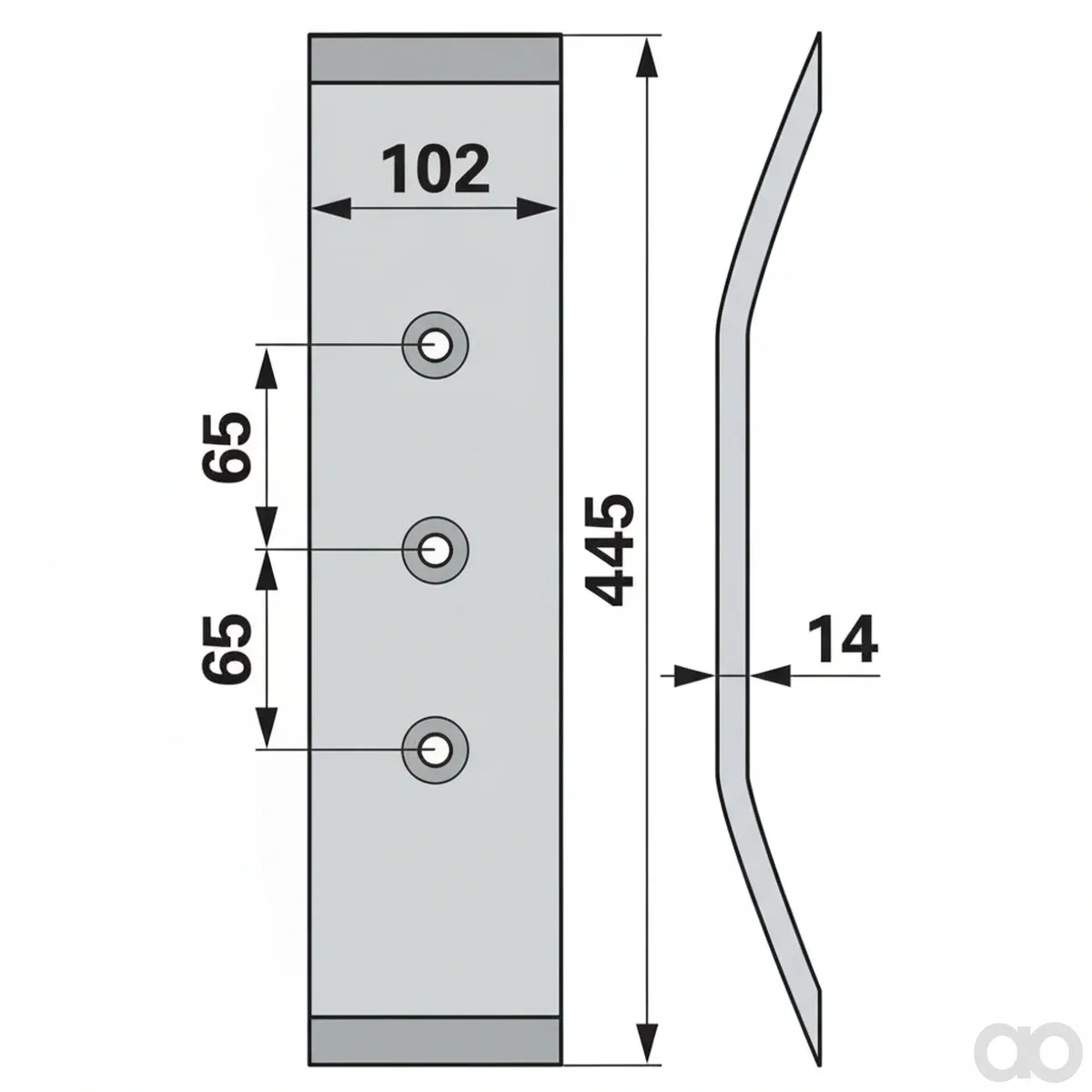 Prillinger - 00240728 - Grubberschare Arbeitsbreite 10