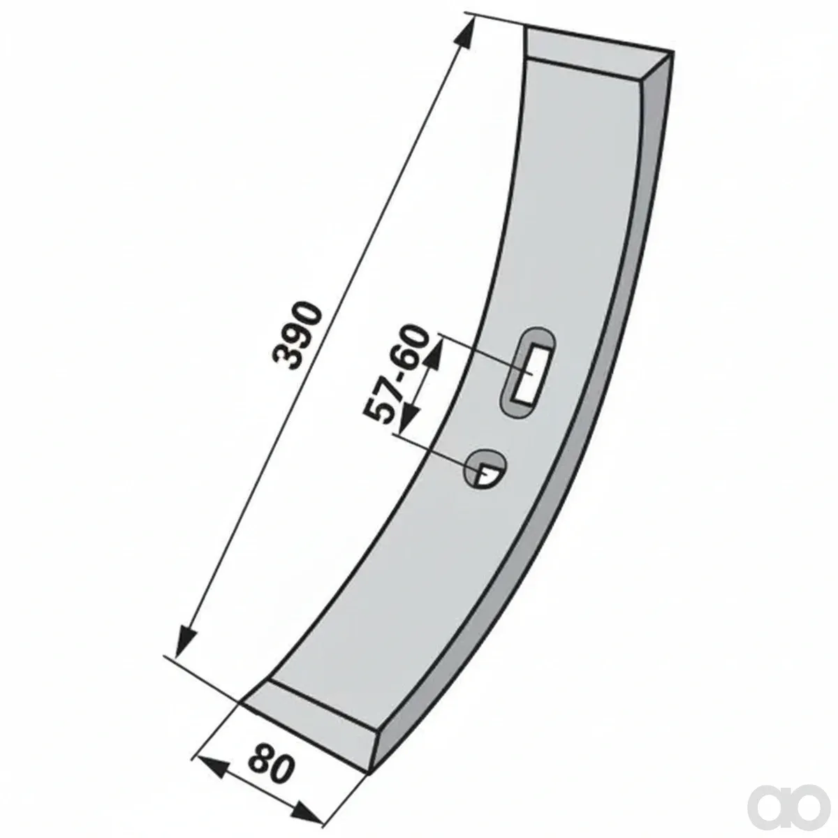 Prillinger - 00240830 - Grubberschar 80X390 Anstelle V
