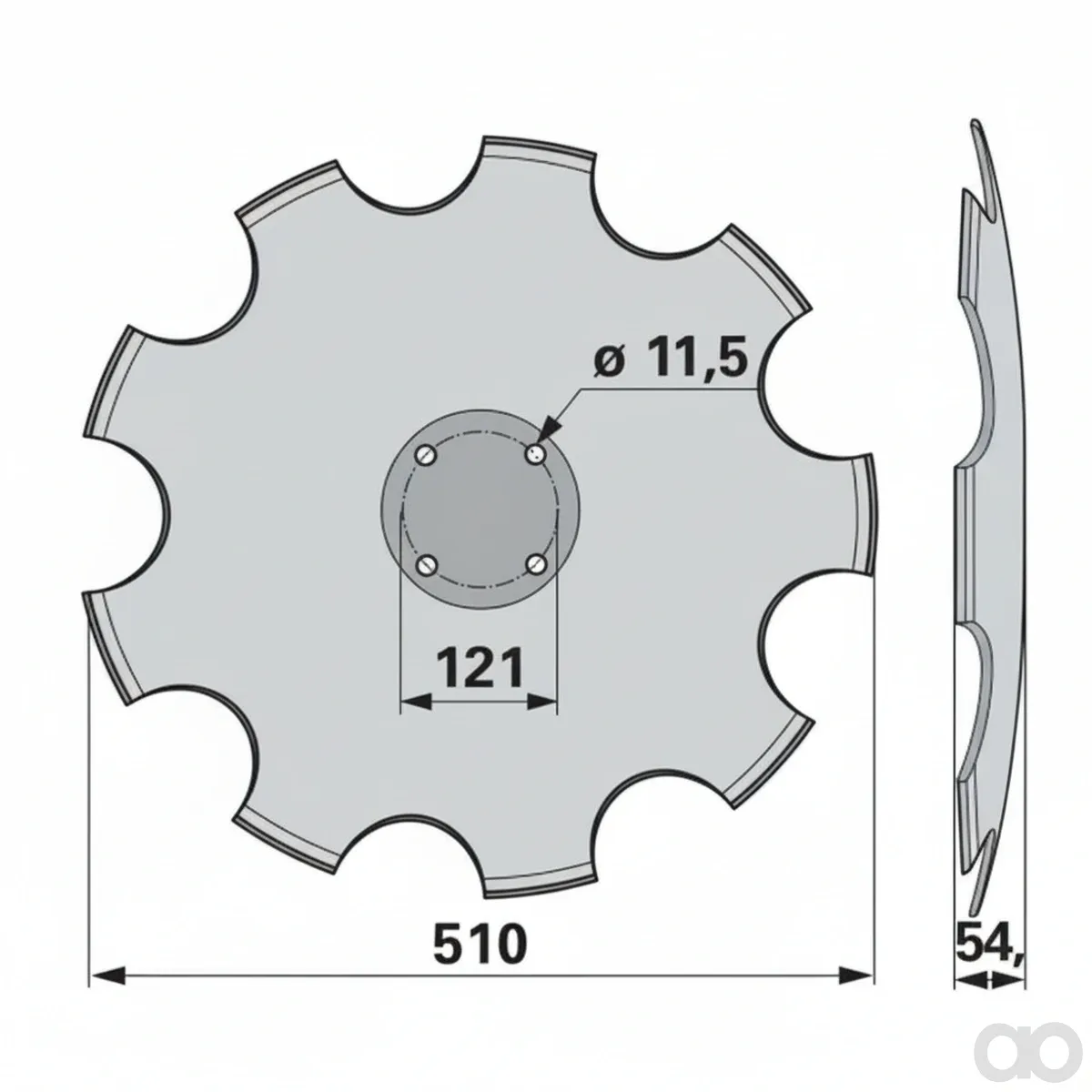 Prillinger - 00240911 - Eggenscheibe Gezahnt Anstelle