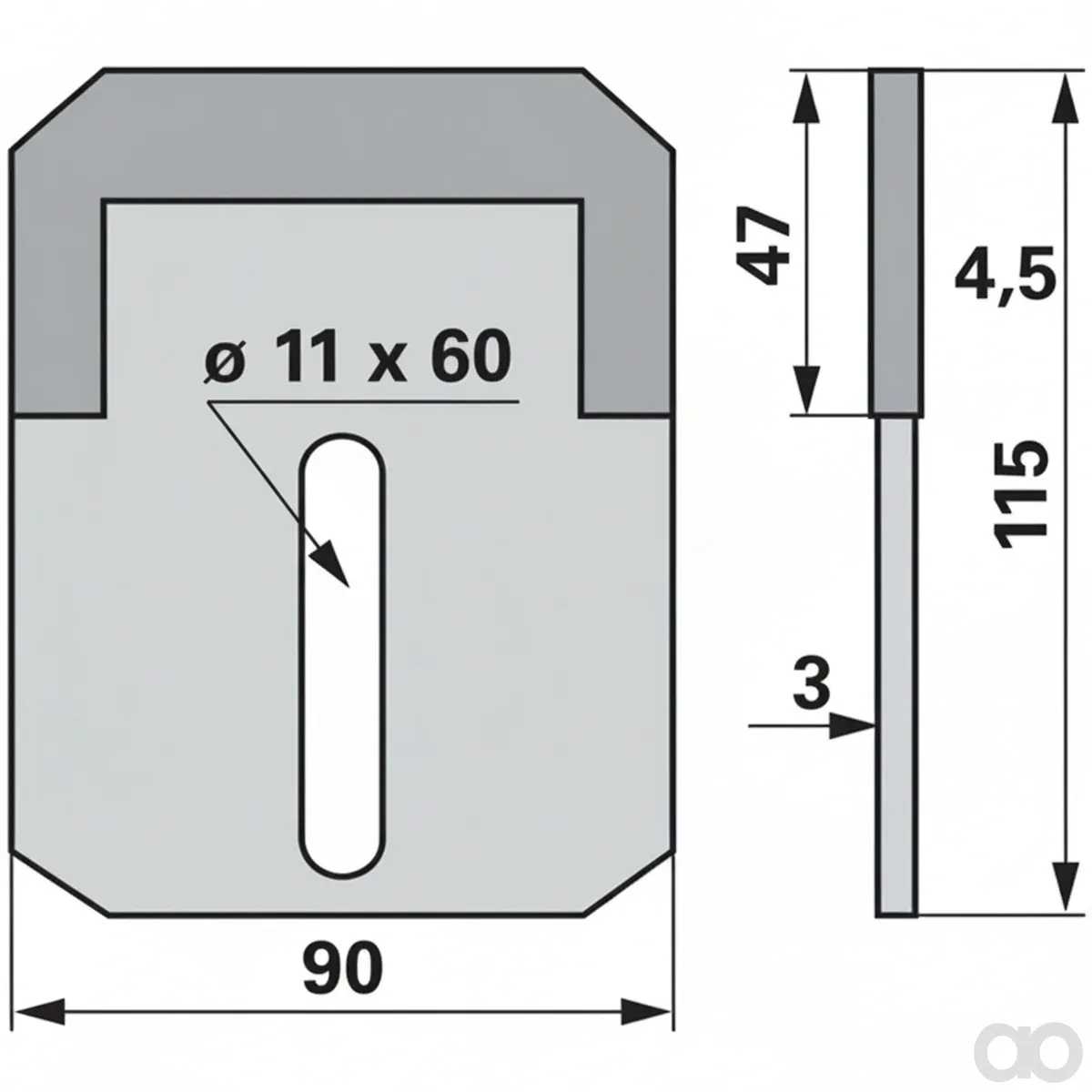 Prillinger - 00250150 - Abstreifblech Beschichtet Anstelle