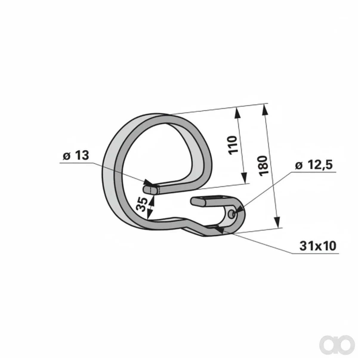 Prillinger - 00260131 - Oberfeder 32x12 Zu Hackzinke
