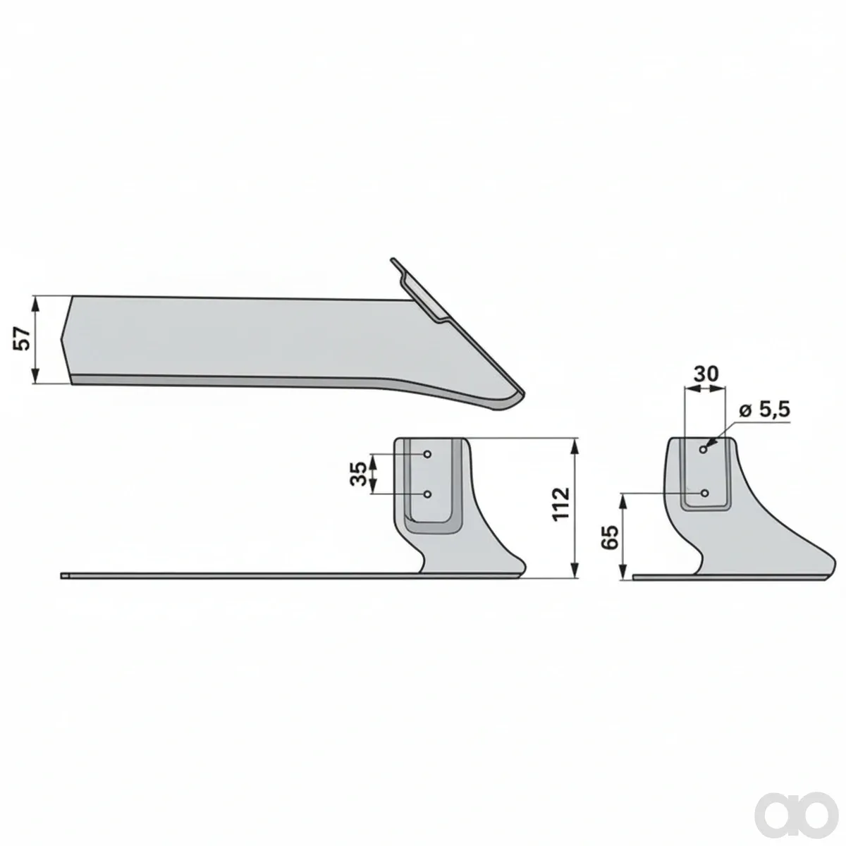 Prillinger - 00260528 - Winkelmesser Rechts Arbeitsbreite