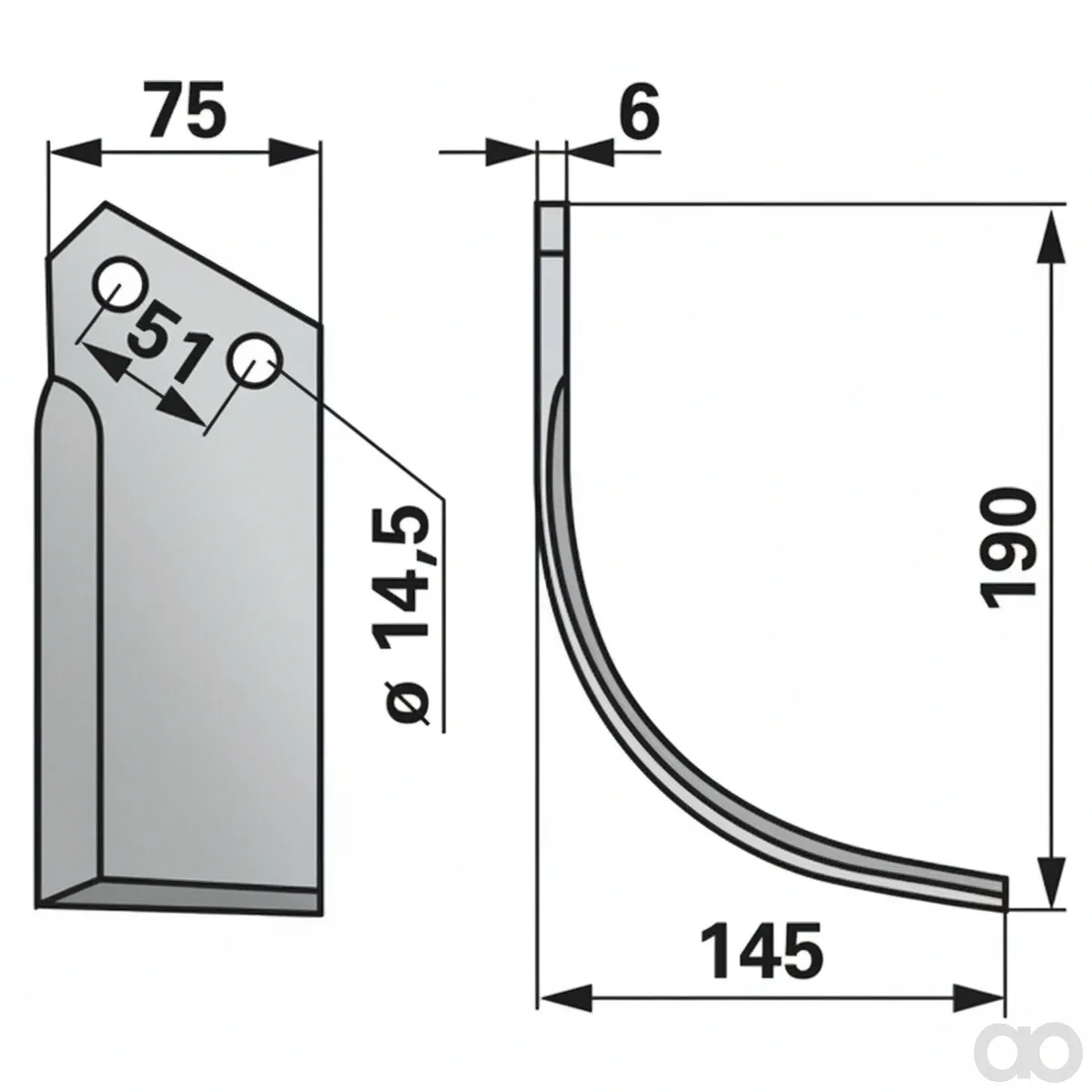 Prillinger - 00270048 - Bogenmesser Rechts Anstelle Von