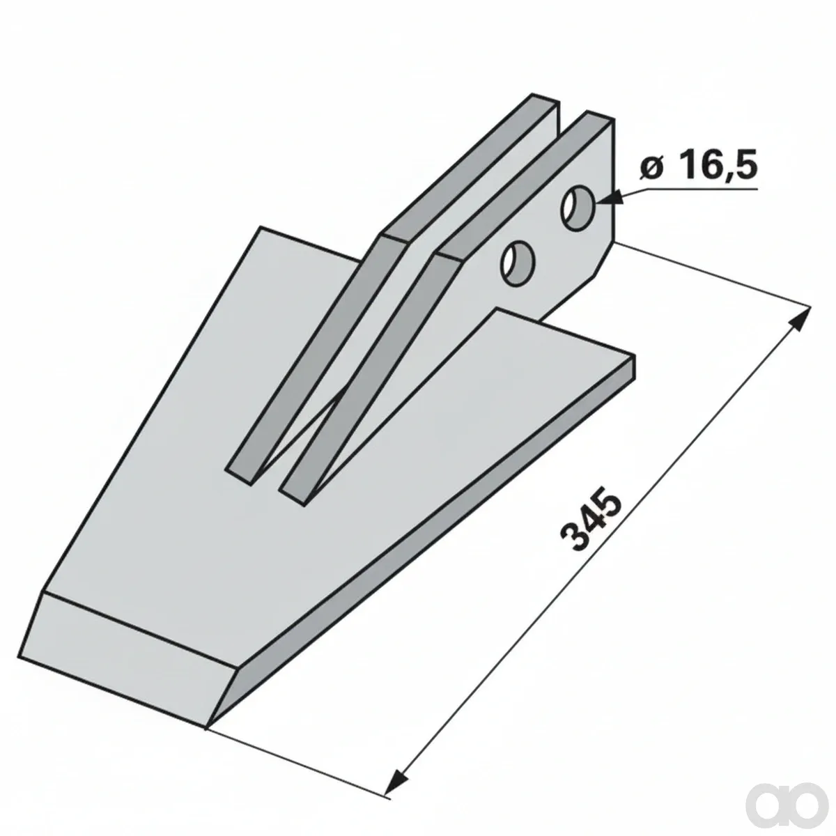 Prillinger - 00270050 - Spatenmesser Arbeitsbreite 205