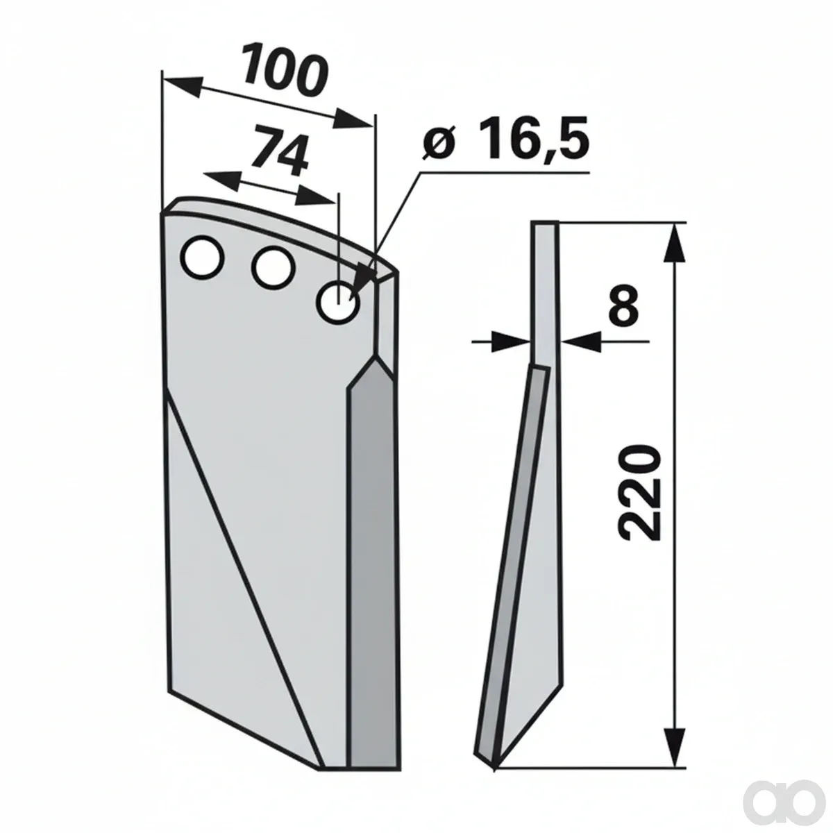 Prillinger - 00271102 - Fraesmesser Rechts Anstelle V