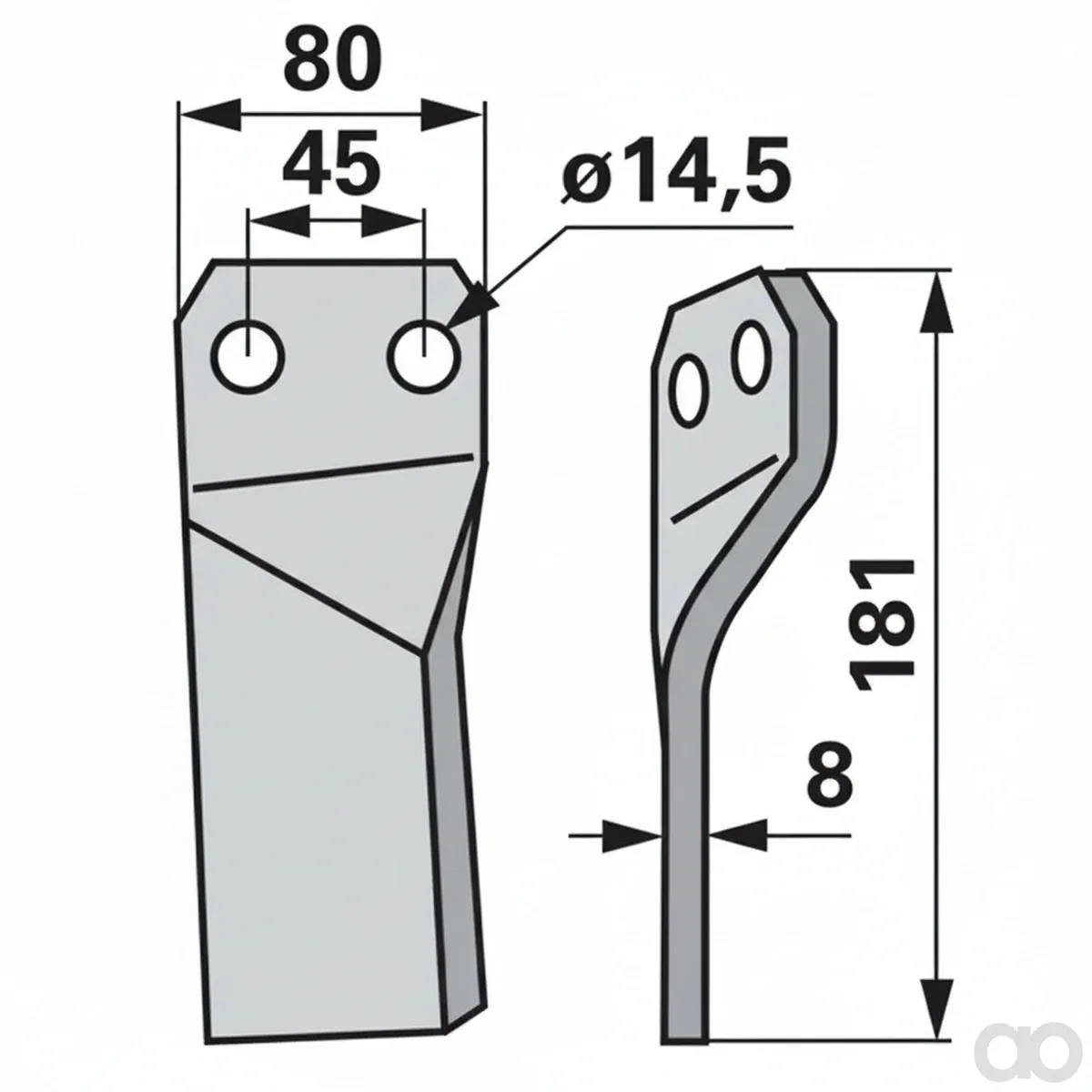 Prillinger - 00271114 - Fraesmesser Rechts Anstelle V