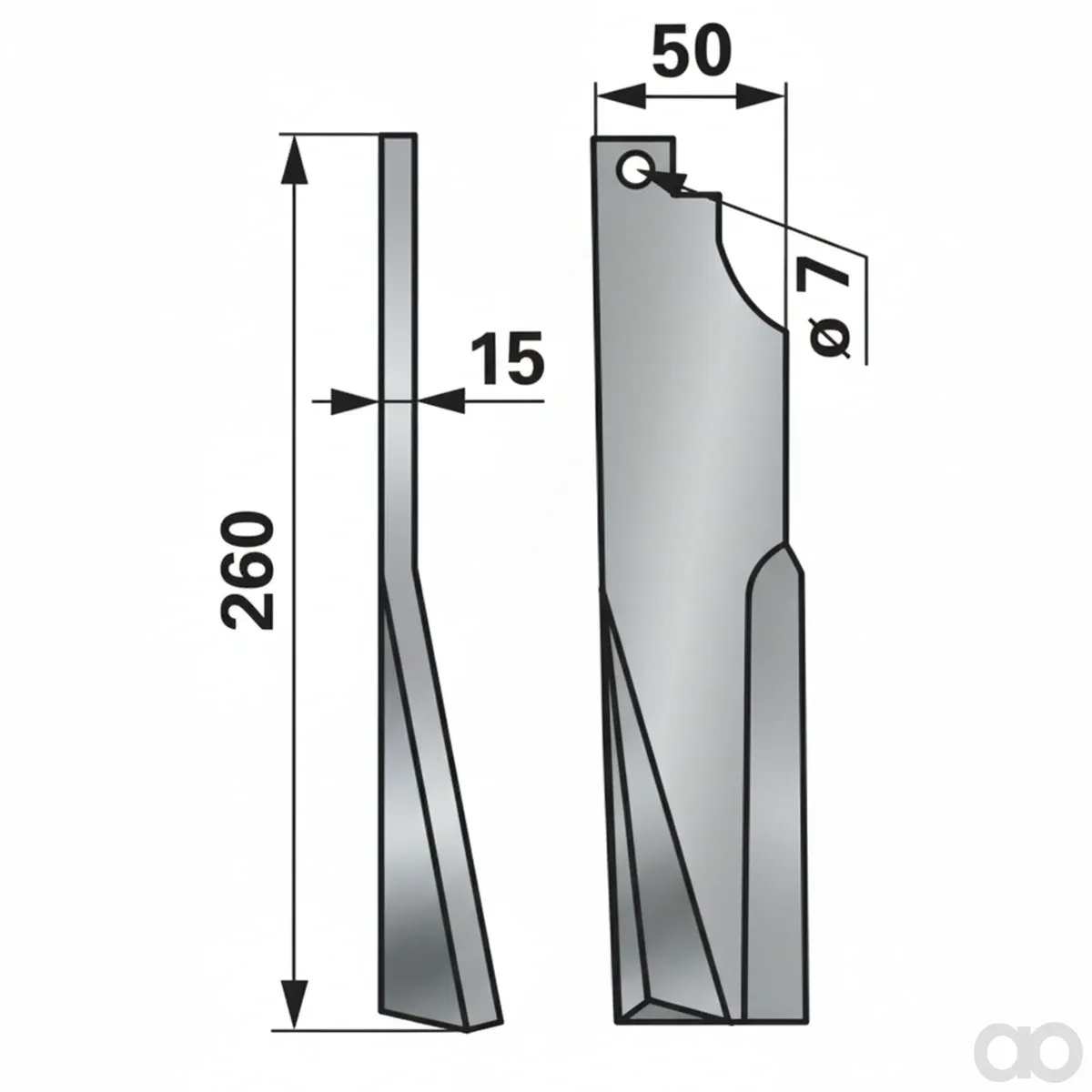 Prillinger - 00271175 - Fraesmesser Stangen 50X15 L = 26