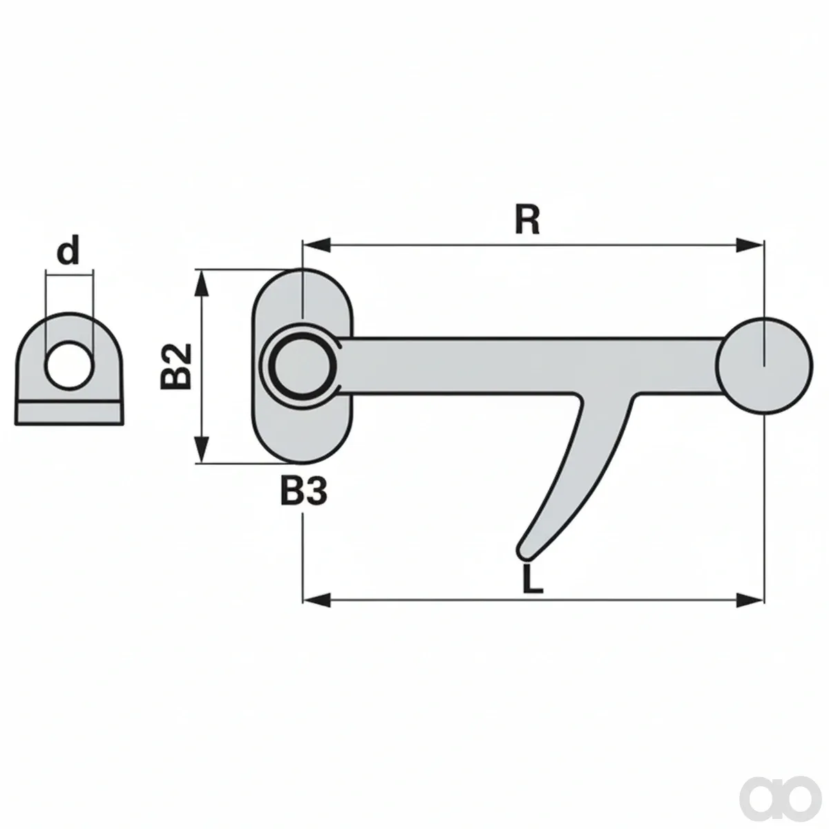Prillinger - 00350016 - Hakenverschluss Stangen mit Oese