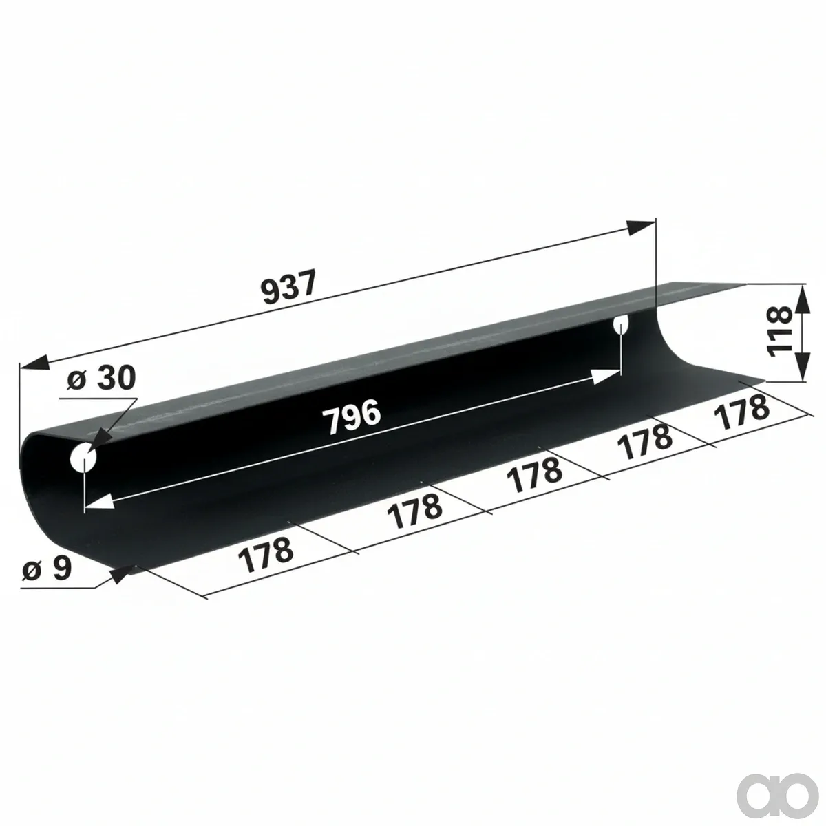 Prillinger - 00364366 - Endblech Mitte 937 Mm Anstelle
