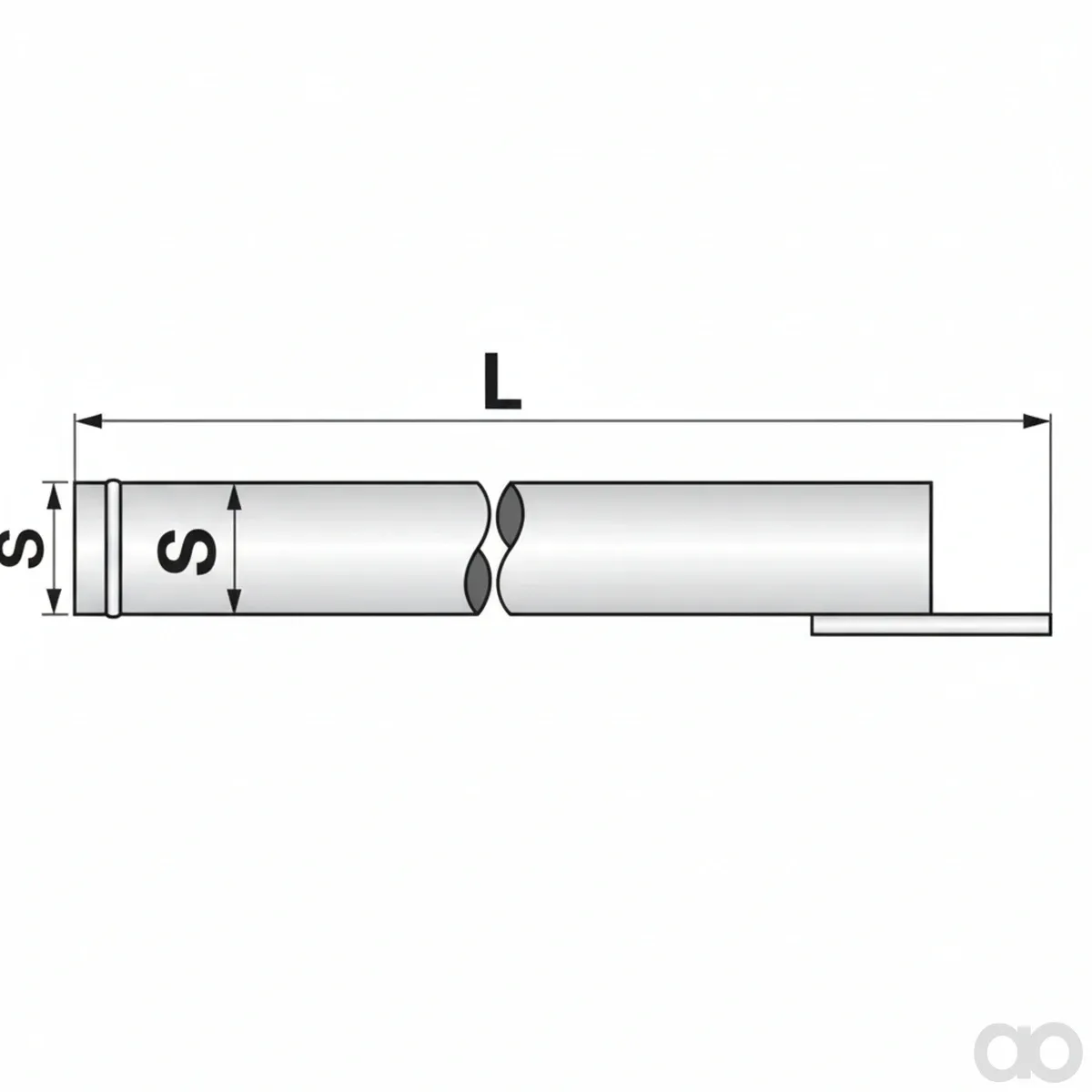 Prillinger - 00381109 - Saugrohr Gerade mit Schlauchtue