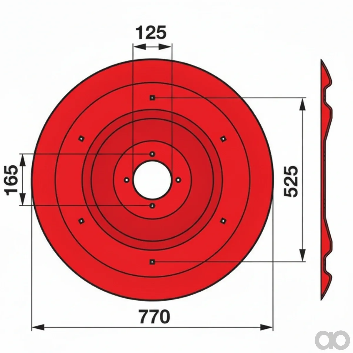 Prillinger - 00412201 - Gleitteller Dm 770 Mm