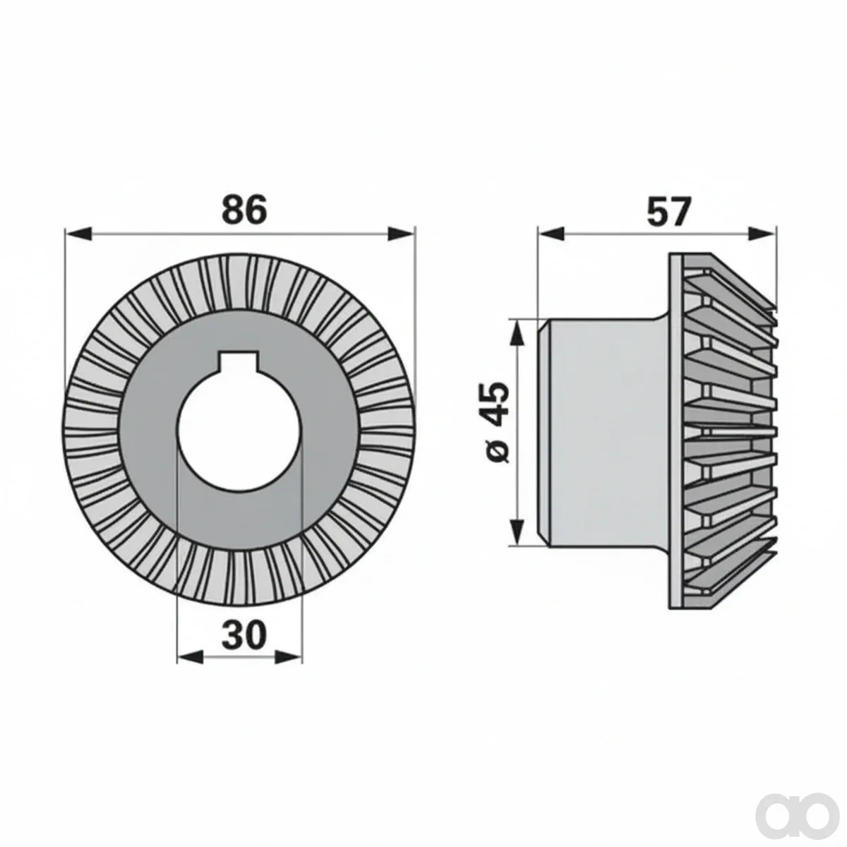 Prillinger - 00452300 - Kegelrad Z16 Anstelle von Deutz