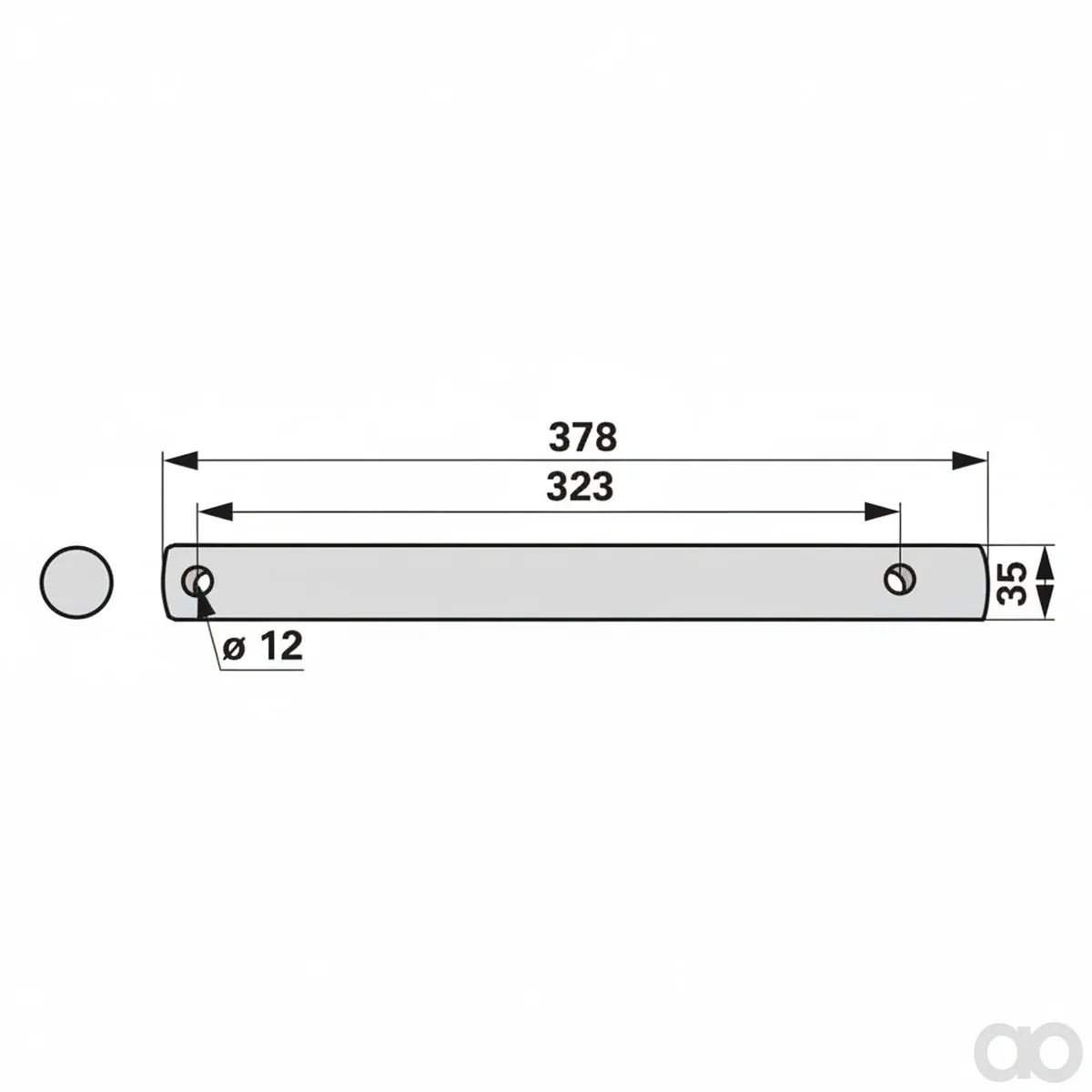 Prillinger - 00453512 - Kreiselachse 35 x 378 mm, Kron