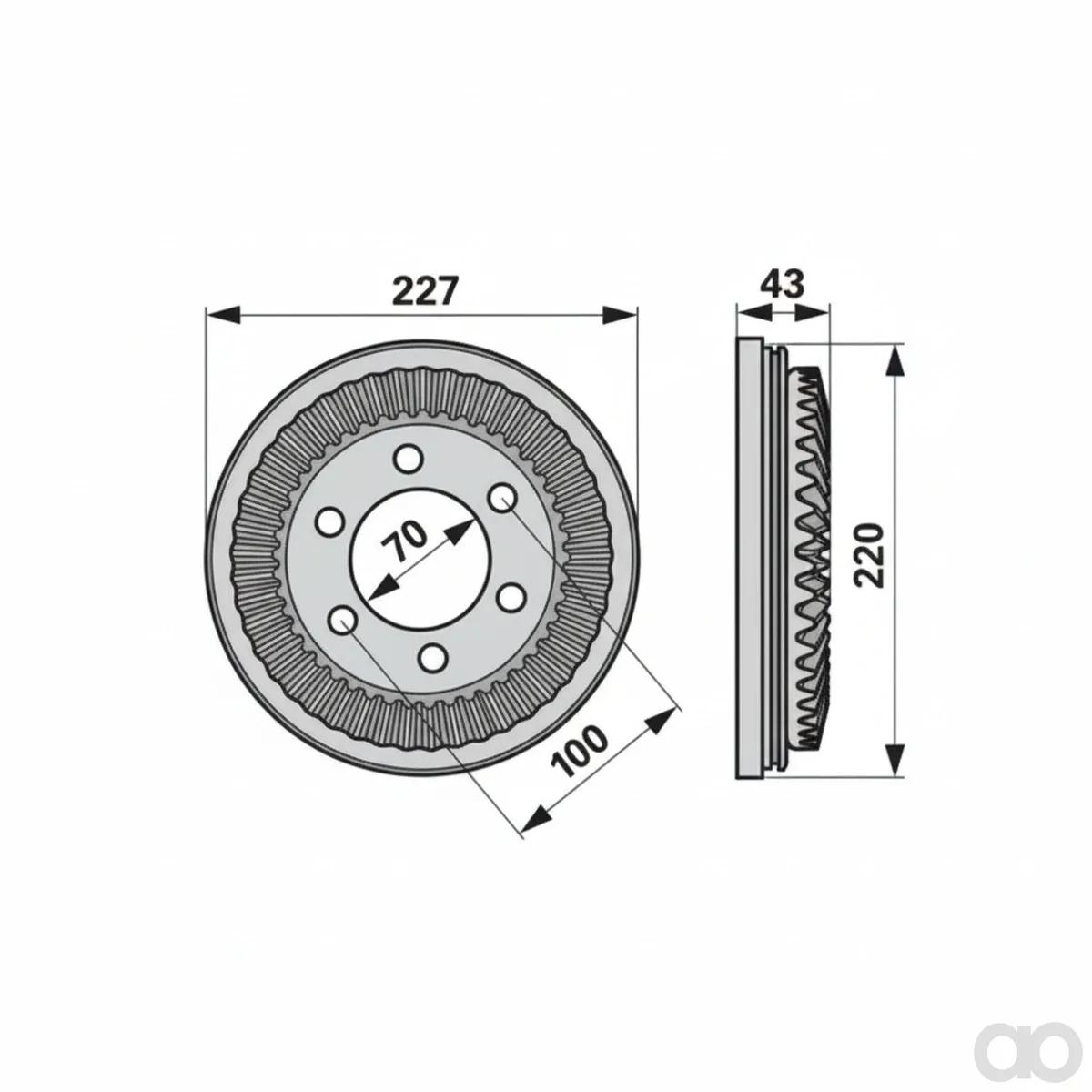Prillinger - 00453543 - Tellerrad 45 Zaehne, Anstelle V