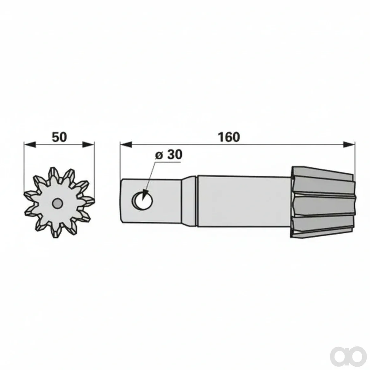 Prillinger - 00453561 - Kegelrad 11 Zaehne, Anstelle Vo