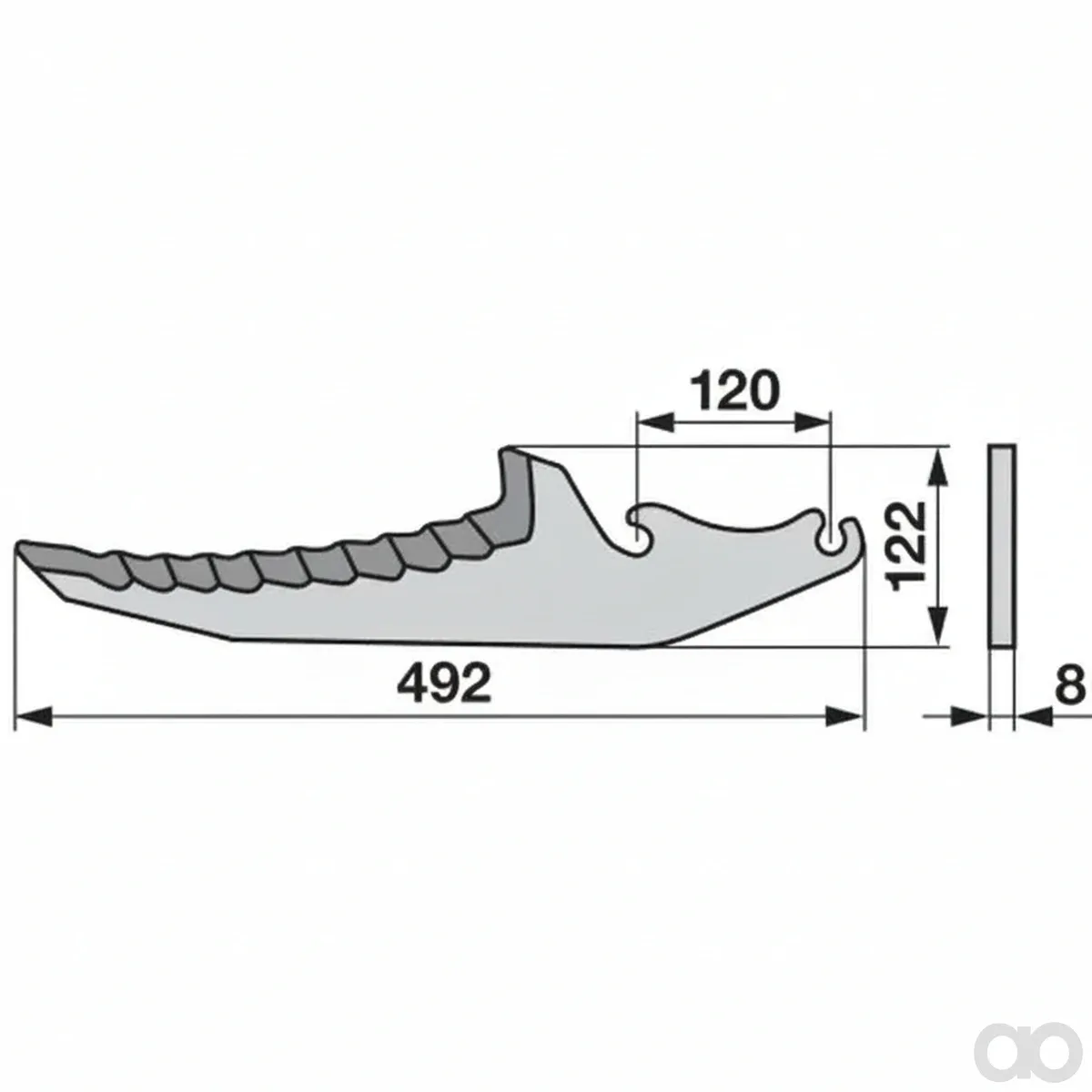 Prillinger - 00470770 - Ladewagenmesser Oben Anstelle