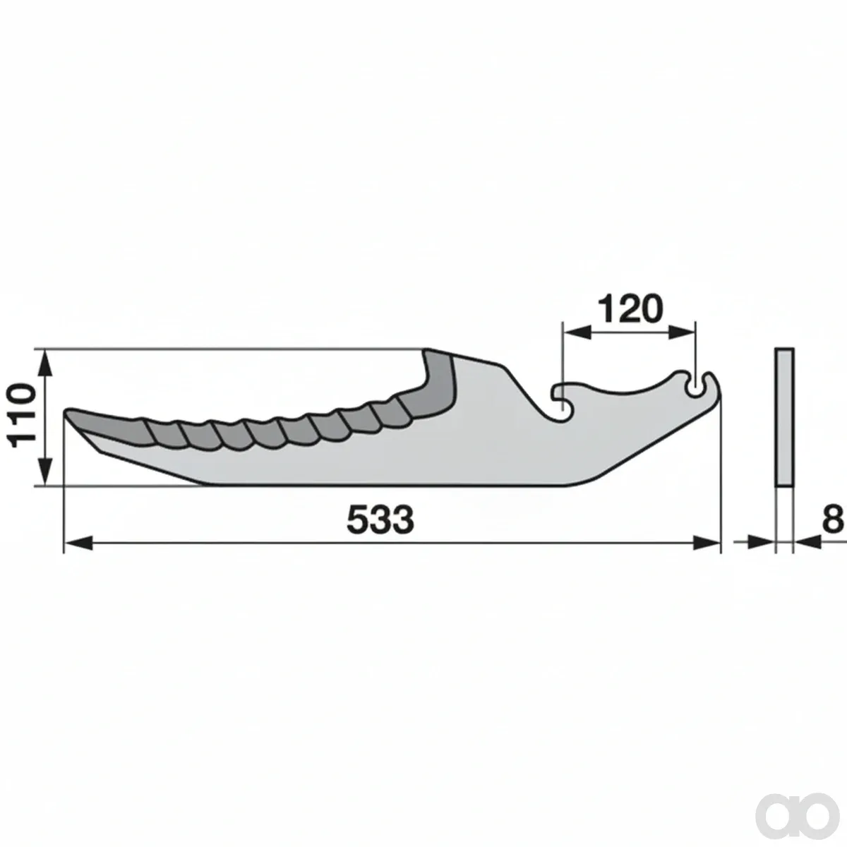 Prillinger - 00470771 - Ladewagenmesser Unten Anstelle