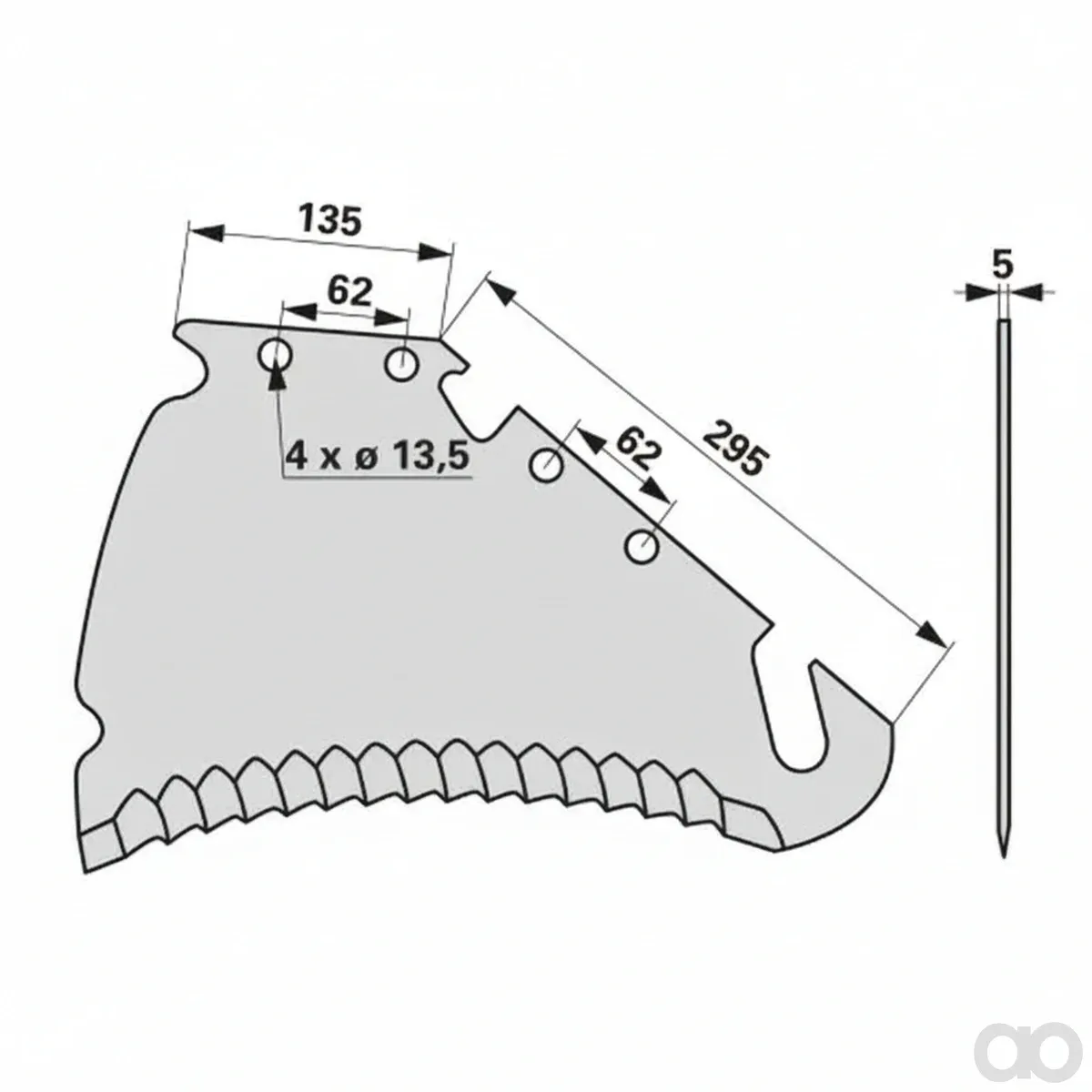 Prillinger - 00470942 - Ladewagenmesser Anstelle Von S