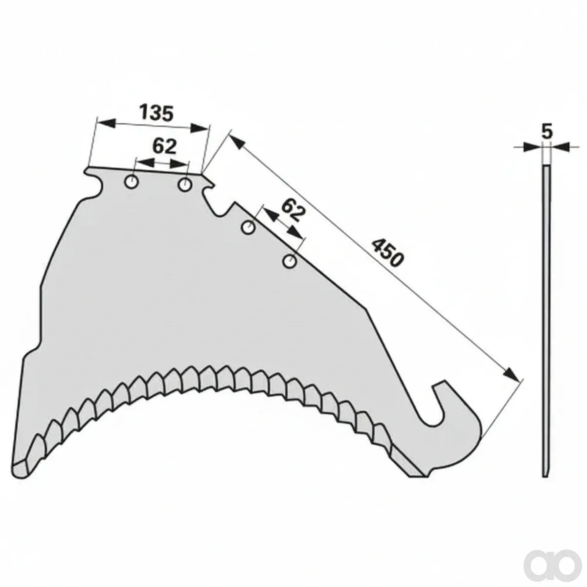Prillinger - 00470944 - Ladewagenmesser Anstelle Von S