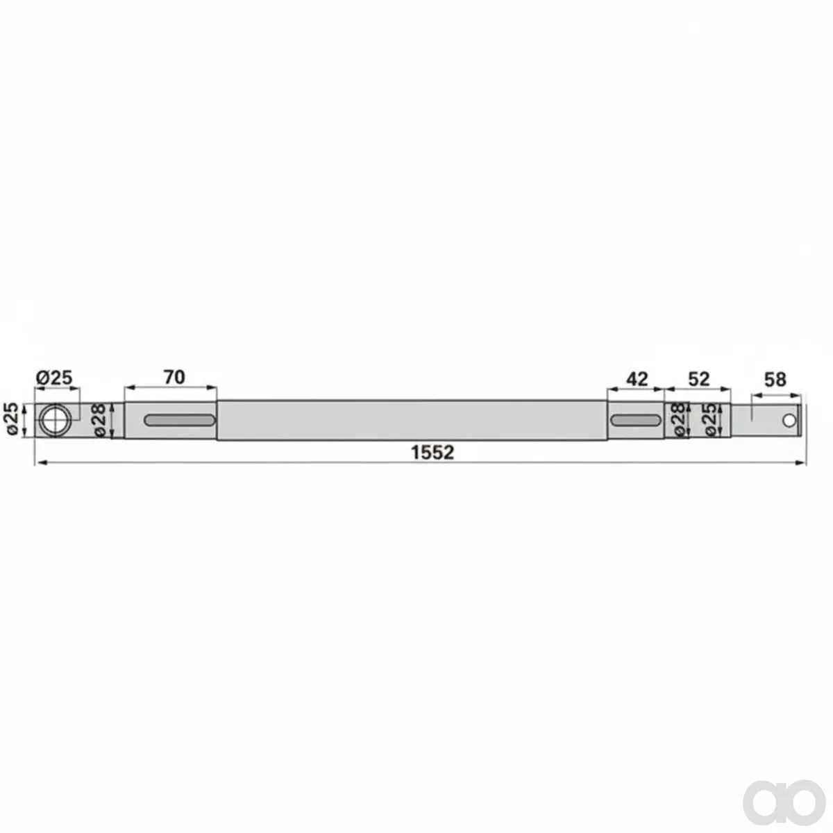 Prillinger - 00476151 - Trommelwelle 1550 Mm Anstelle